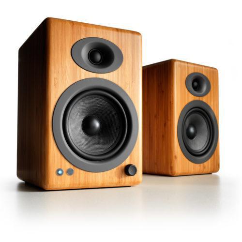 Audioengine A5+ Wireless 2.0 Active Bluetooth Speakers - Bamboo