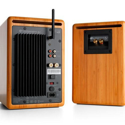 Audioengine A5+ Wireless 2.0 Active Bluetooth Speakers - Bamboo