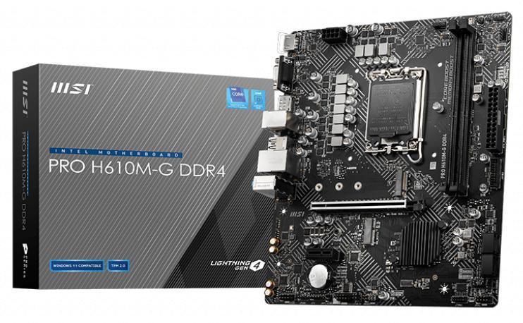 MSI PRO H610M-G DDR4 Motherboard