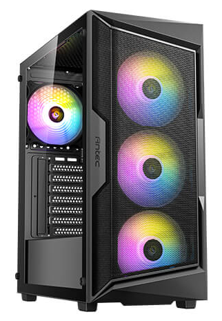 Antec AX61 ELITE Mid Tower Black ATX Case, 4mm T/G Panel, No PSU