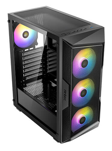 Antec AX61 ELITE Mid Tower Black ATX Case, 4mm T/G Panel, No PSU