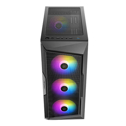 Antec AX61 ELITE Mid Tower Black ATX Case, 4mm T/G Panel, No PSU