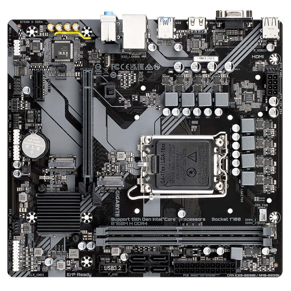 Gigabyte B760M H DDR4 Motherboard