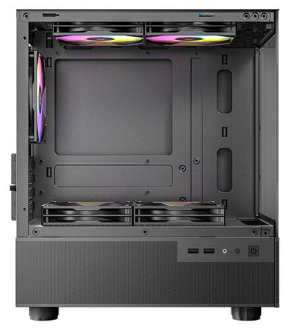 Antec CX200M RGB Elite Black Gaming Micro ATX Case, NO PSU