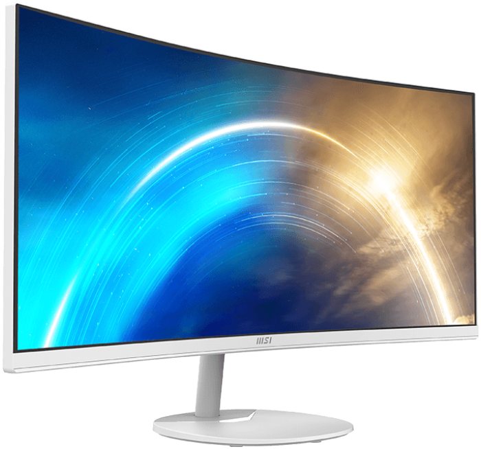 MSI PRO MP341CQW 34inch 100Hz UWQHD VA Curved Business Monitor, White