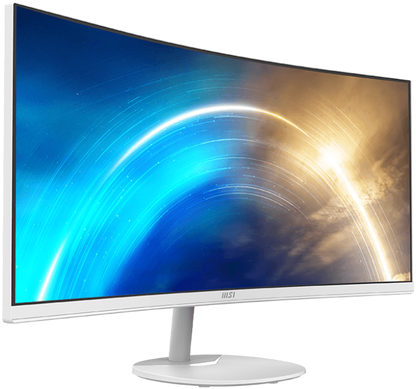 MSI PRO MP341CQW 34inch 100Hz UWQHD VA Curved Business Monitor, White