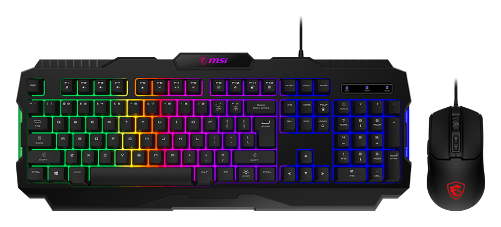 MSI Forge GK100 RGB Black Wired Keyboard and Mouse Combo