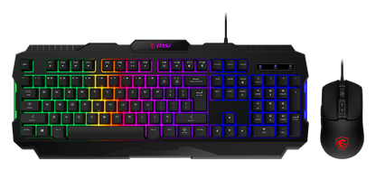 MSI Forge GK100 RGB Black Wired Keyboard and Mouse Combo