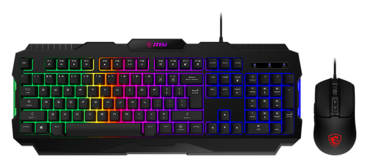 MSI Forge GK100 RGB Black Wired Keyboard and Mouse Combo