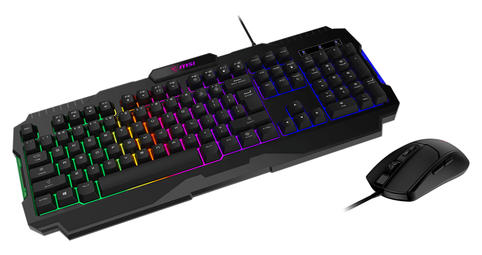 MSI Forge GK100 RGB Black Wired Keyboard and Mouse Combo