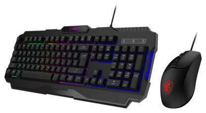 MSI Forge GK100 RGB Black Wired Keyboard and Mouse Combo