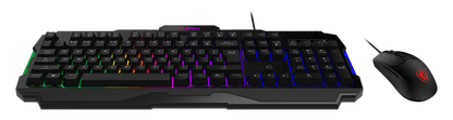 MSI Forge GK100 RGB Black Wired Keyboard and Mouse Combo